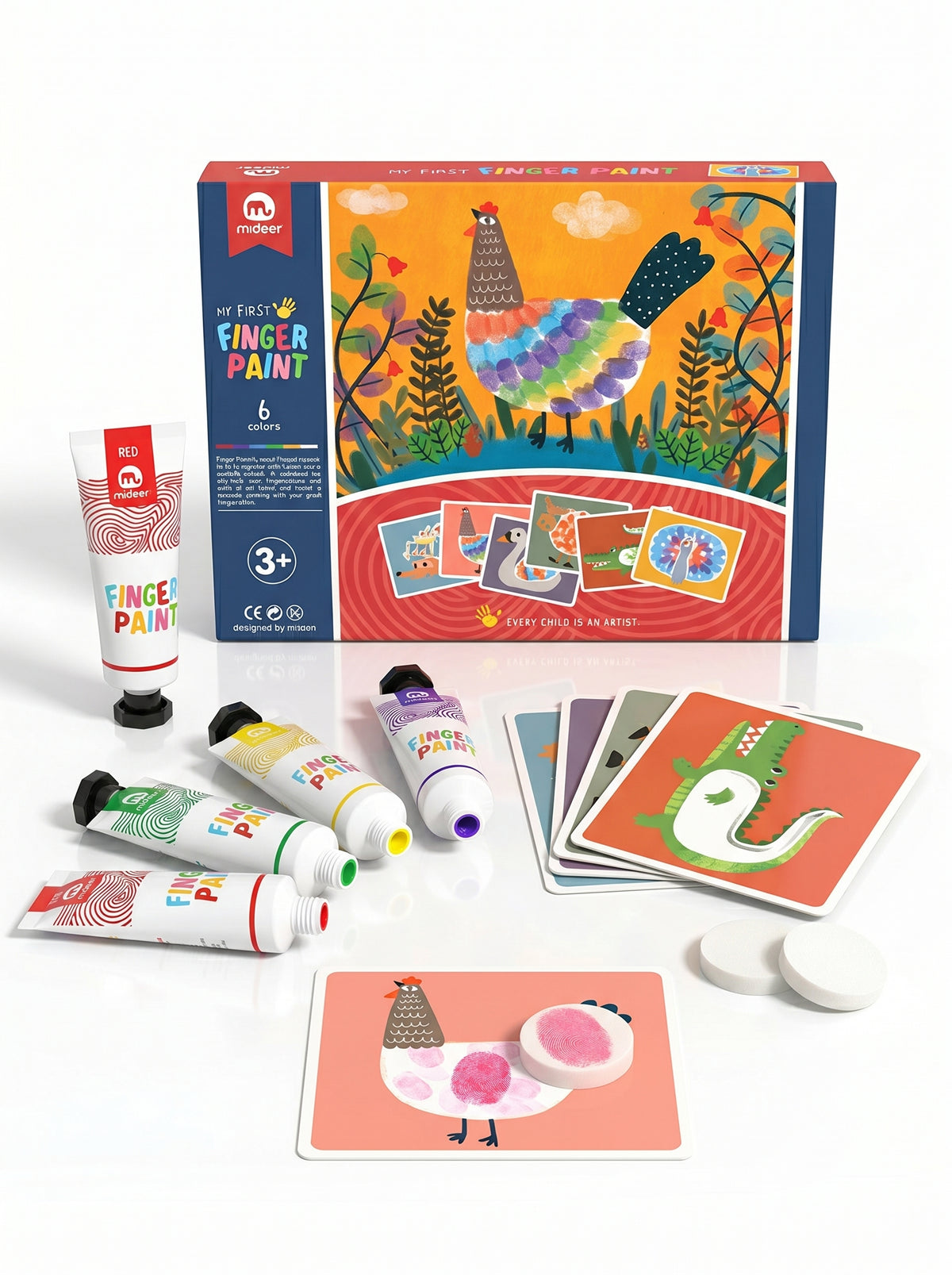 Boîte de peinture Mobee 6 pièces - Gouache pour enfants