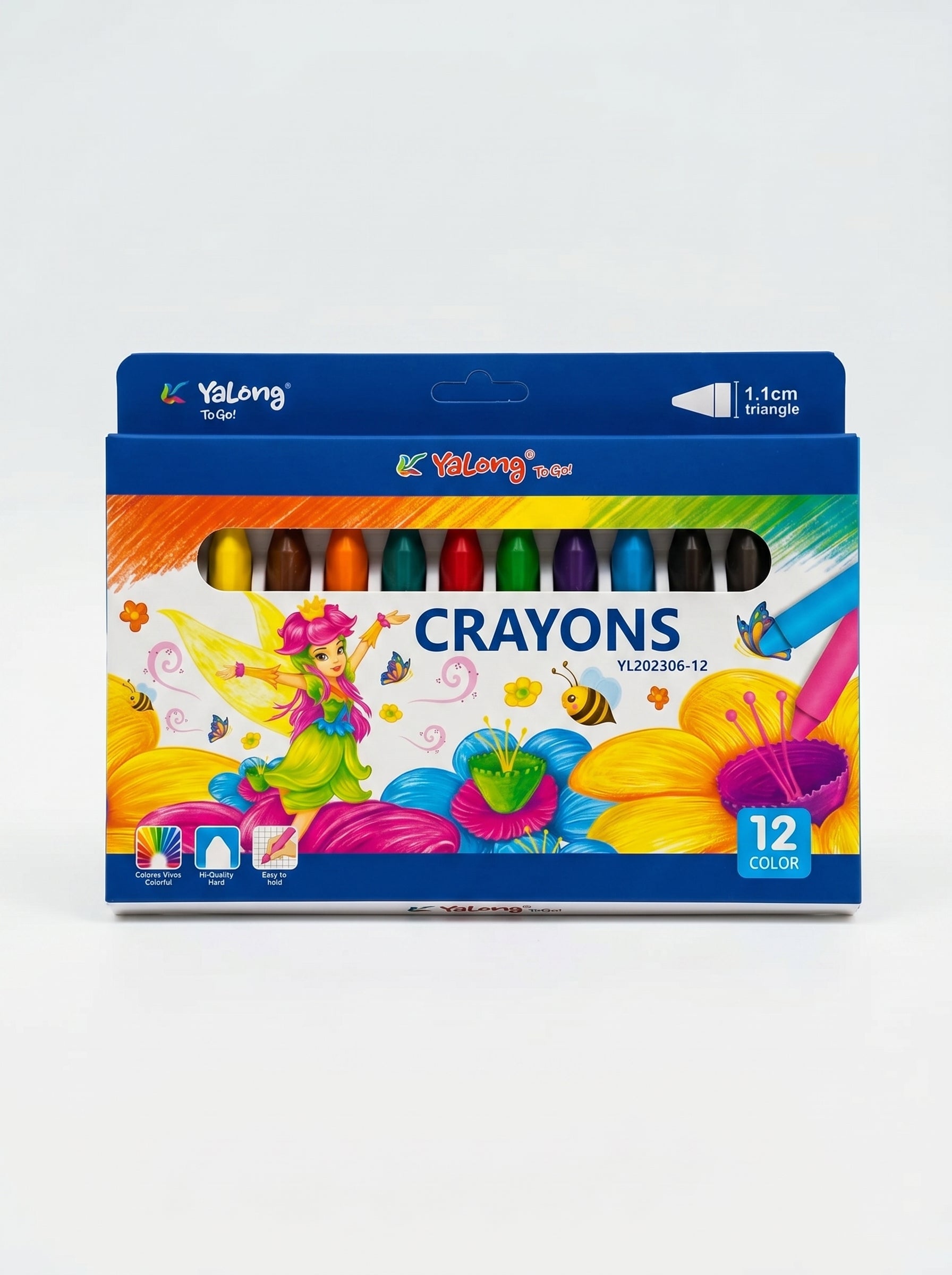 Crayons de Couleur en Cire Yalong (12 Pièces) – Dessin & Coloriage