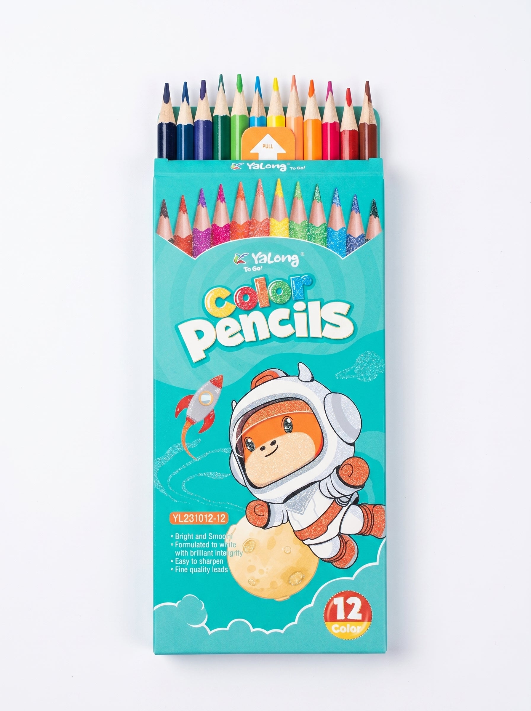 Boîte de Crayons de couleur 12pcs Yalong To Go - Matériel de Dessin