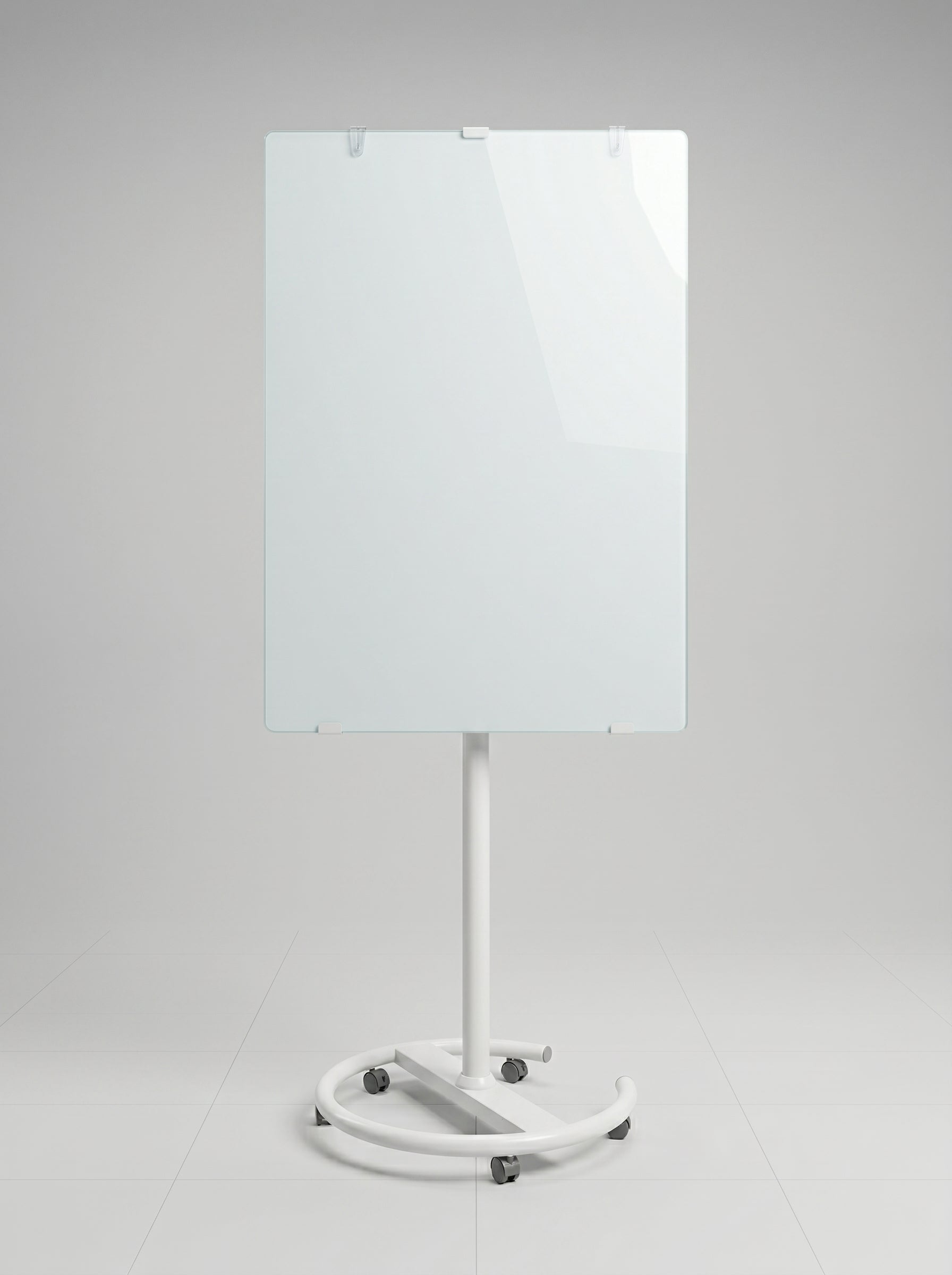 Chevalet de conférence en verre magnétique mobile - 70x100 cm