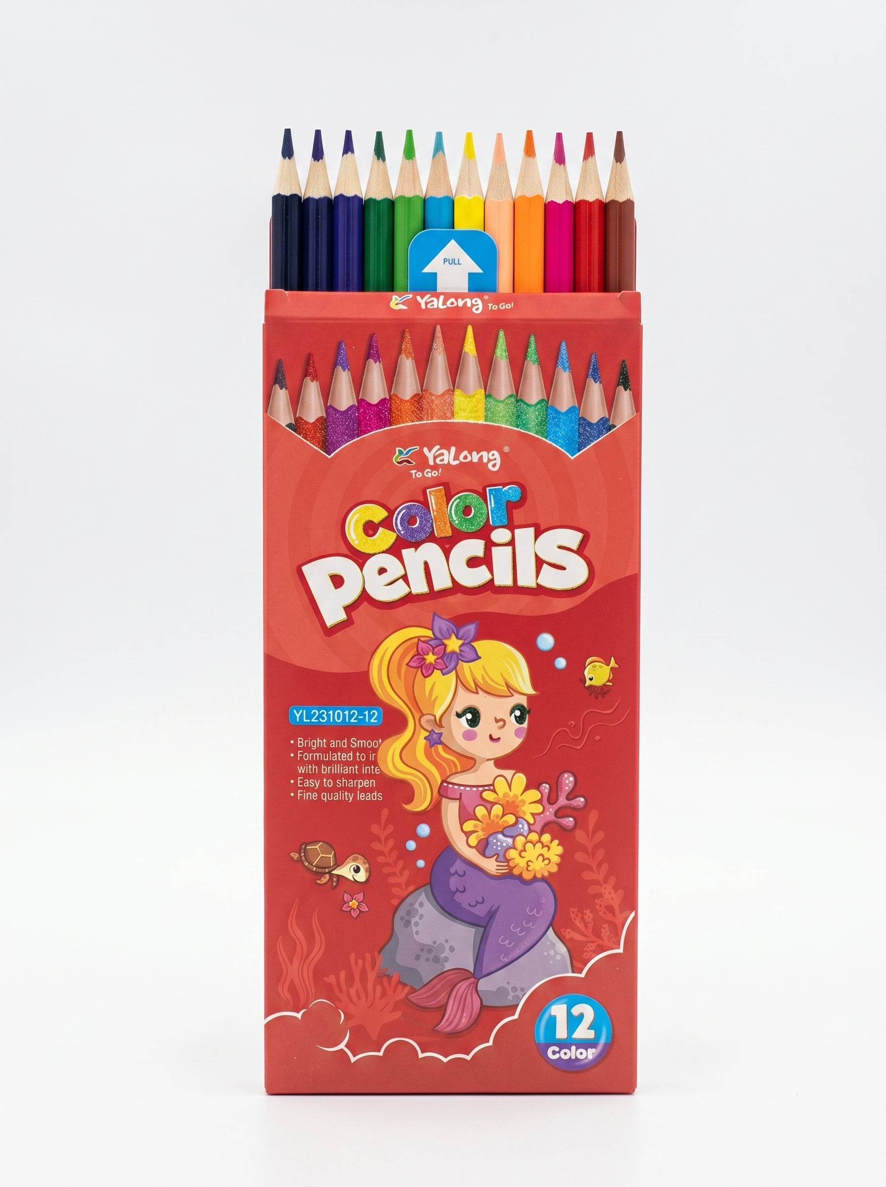 Boîte de Crayons de couleur 12pcs Yalong To Go - Matériel de Dessin
