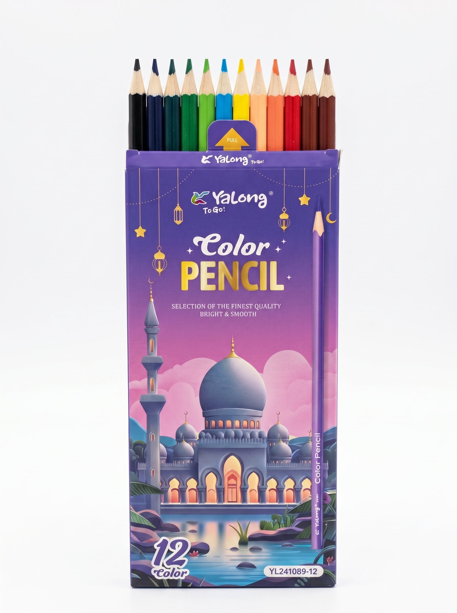 Crayons de couleur 12pcs Yalong To Go - Matériel Dessin