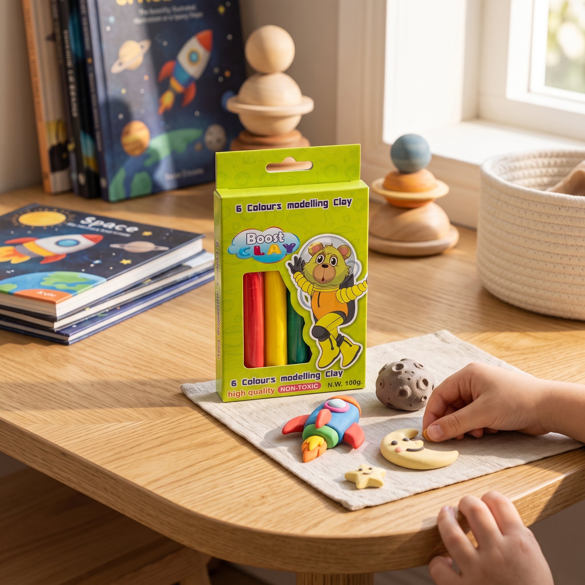 Pâte à modeler : Coffret de 6 bâtonnets multicolores pour enfants