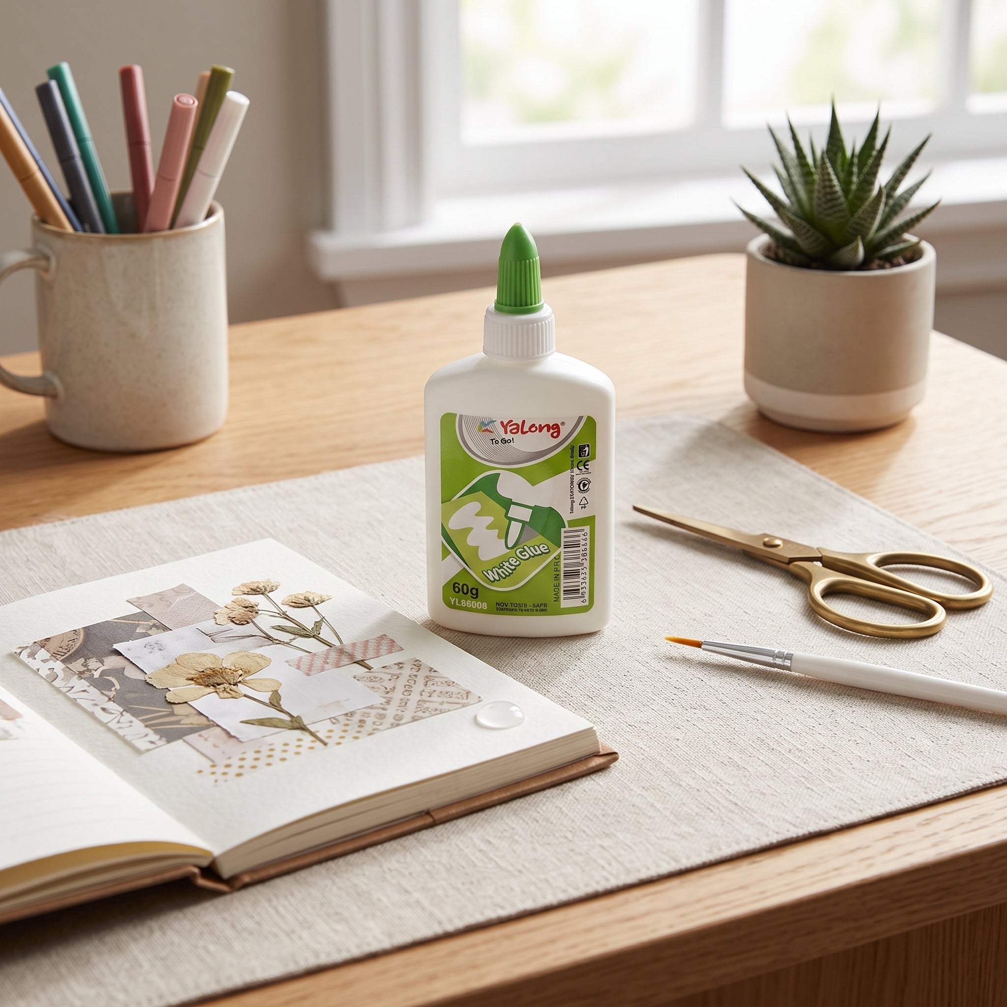 Colle blanche 60g Yalong - Flacon Liquide Pratique To Go