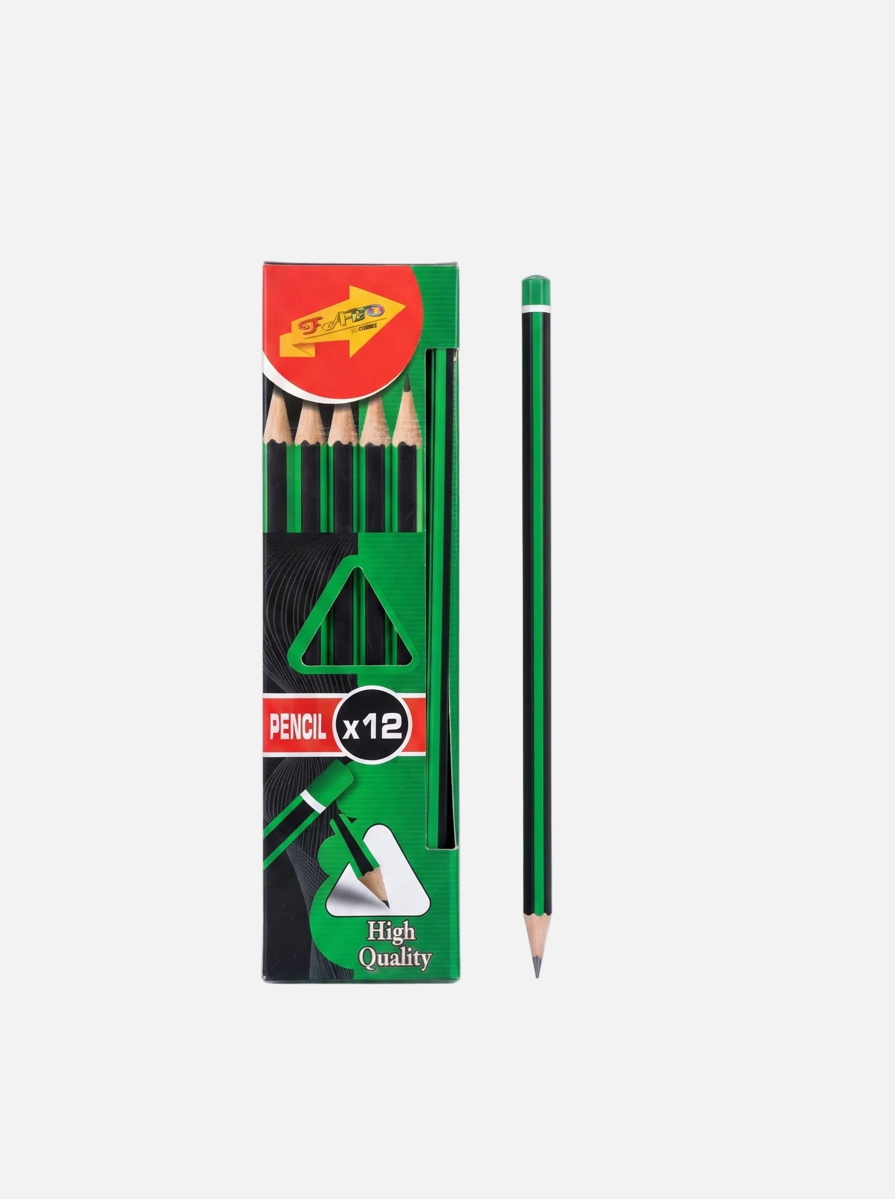 Crayon noir HB – Pack de 12 pièces – Qualité supérieure Image principale du produit