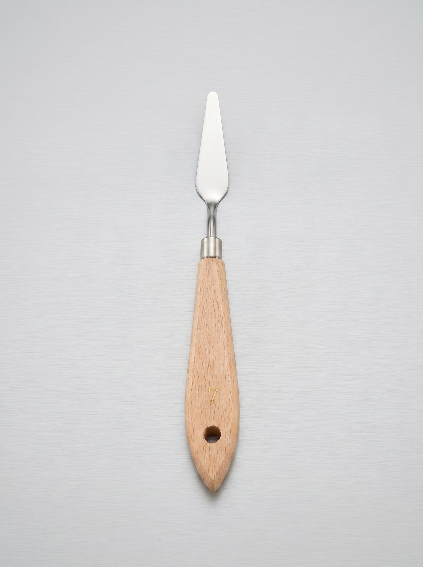 Couteau à palette métal et en bois professionnel pour peinture à l'huile