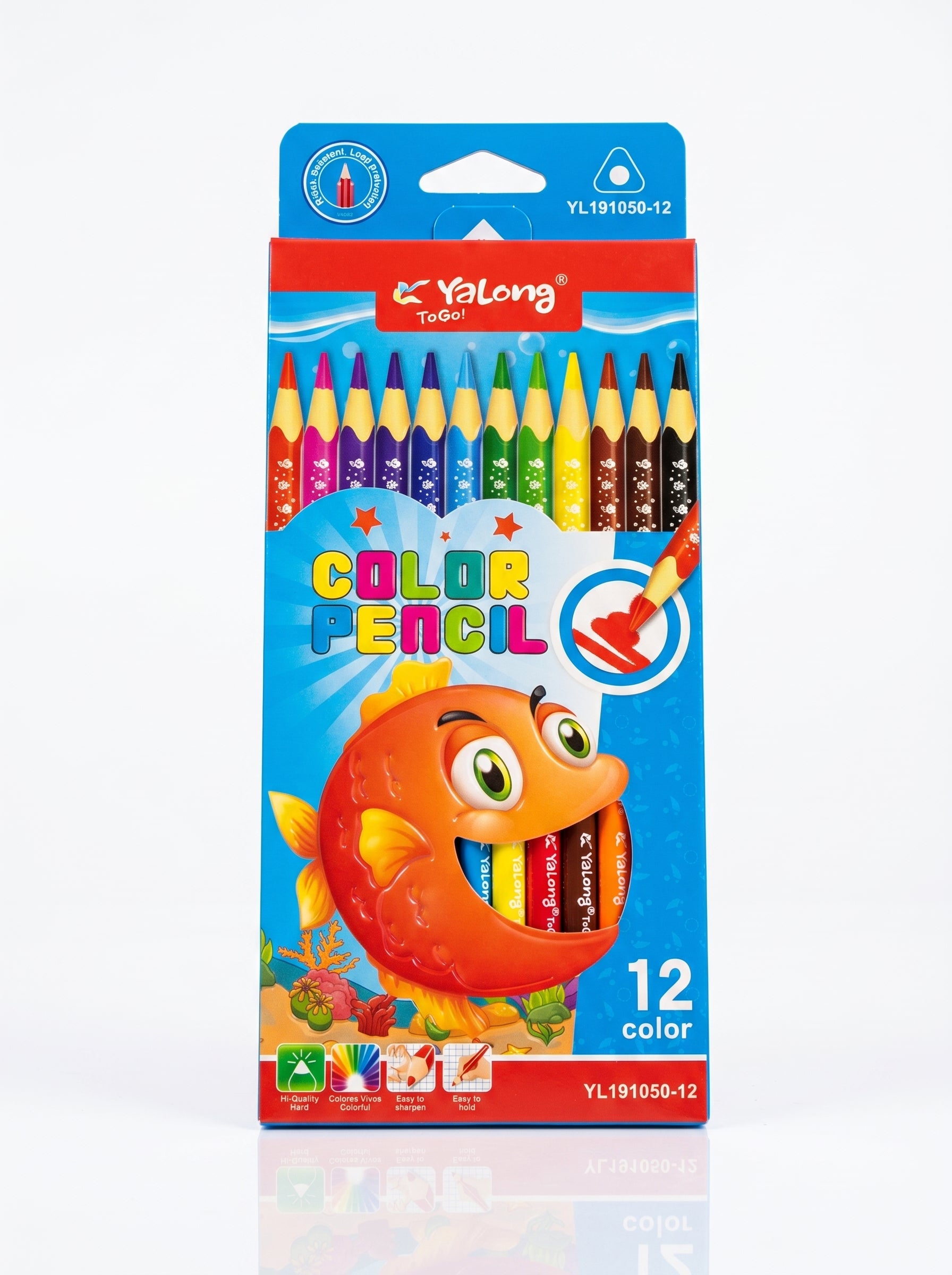 Crayons de Couleur Grand Format Yalong To Go – Boîte de 12 Pièces Image principale du produit