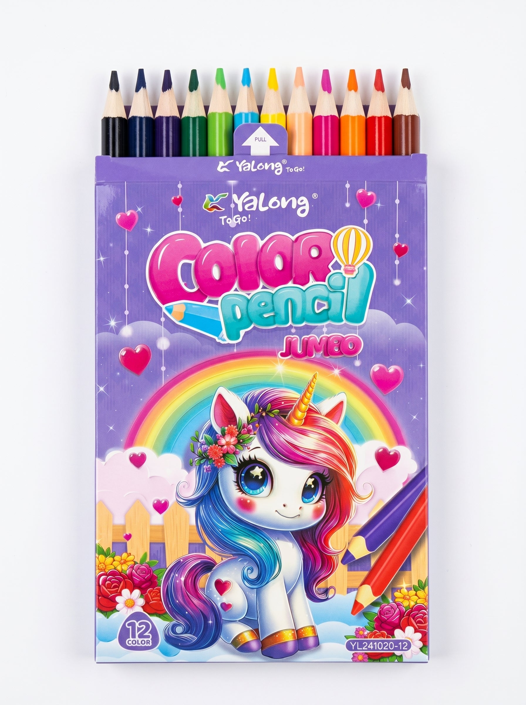 Crayons de couleur Jumbo Yalong - Couleurs Vives
