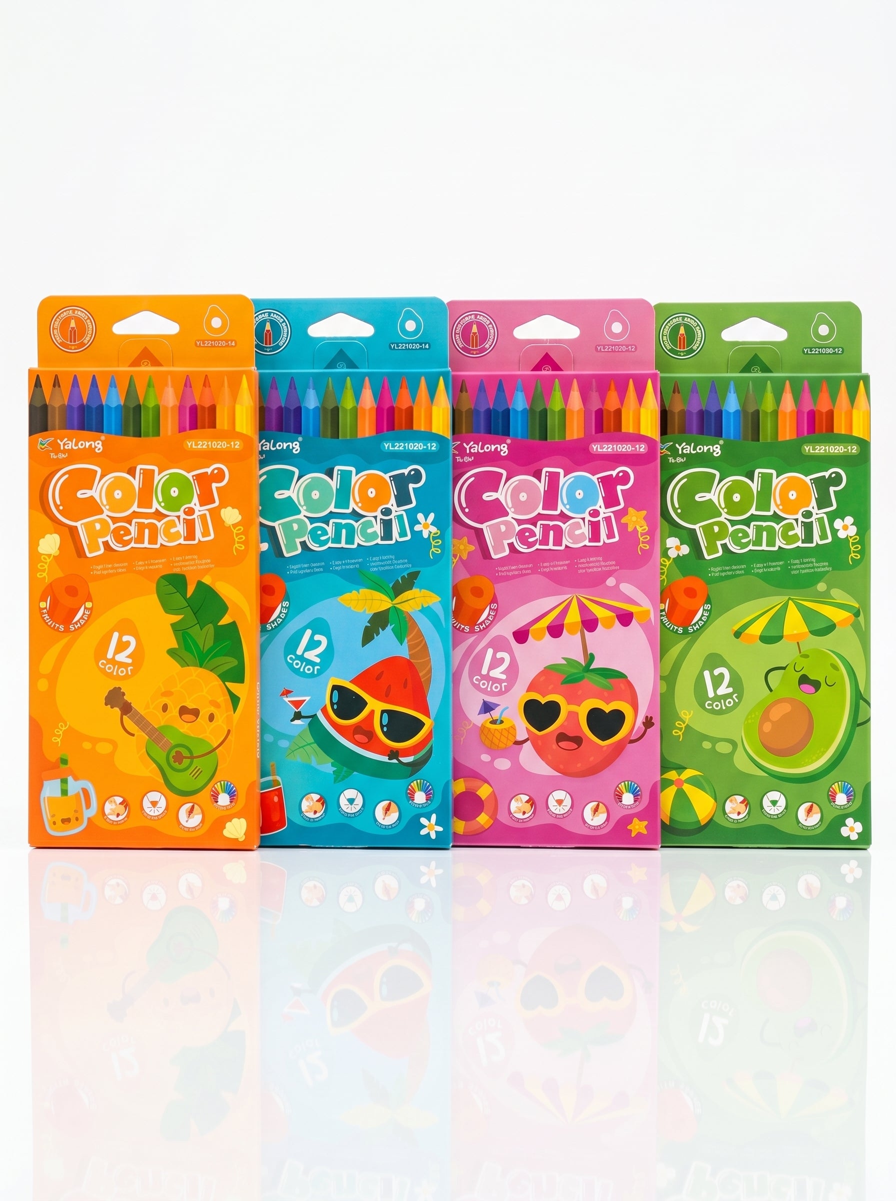 Set de Crayons de couleur 12pcs Yalong - Couleurs Éclatantes Yalong To Go
