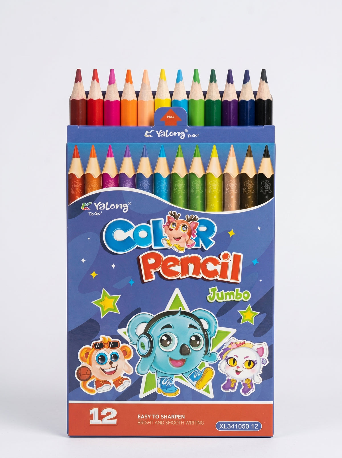 Yalong To Go : Boîte de Crayons de couleur Jumbo 12 pièces | Dessin & Croquis