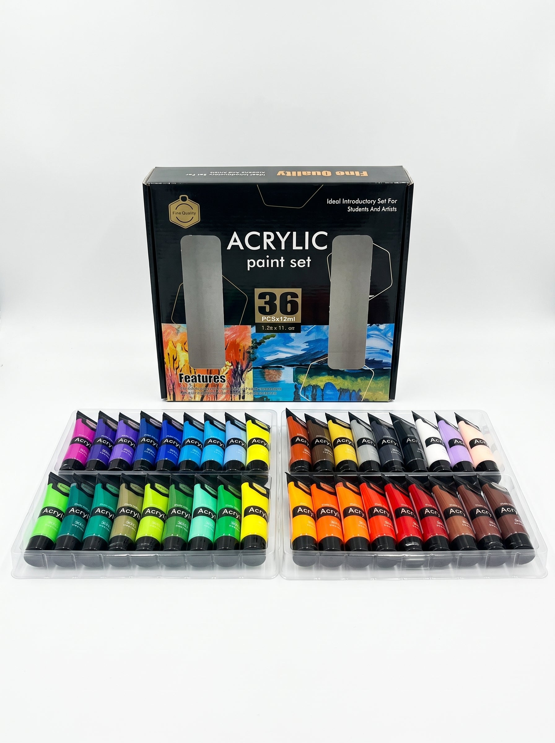 Peinture gouache acrylique Keep Smiling 36 tubes (30 ml) - Set d'Artiste