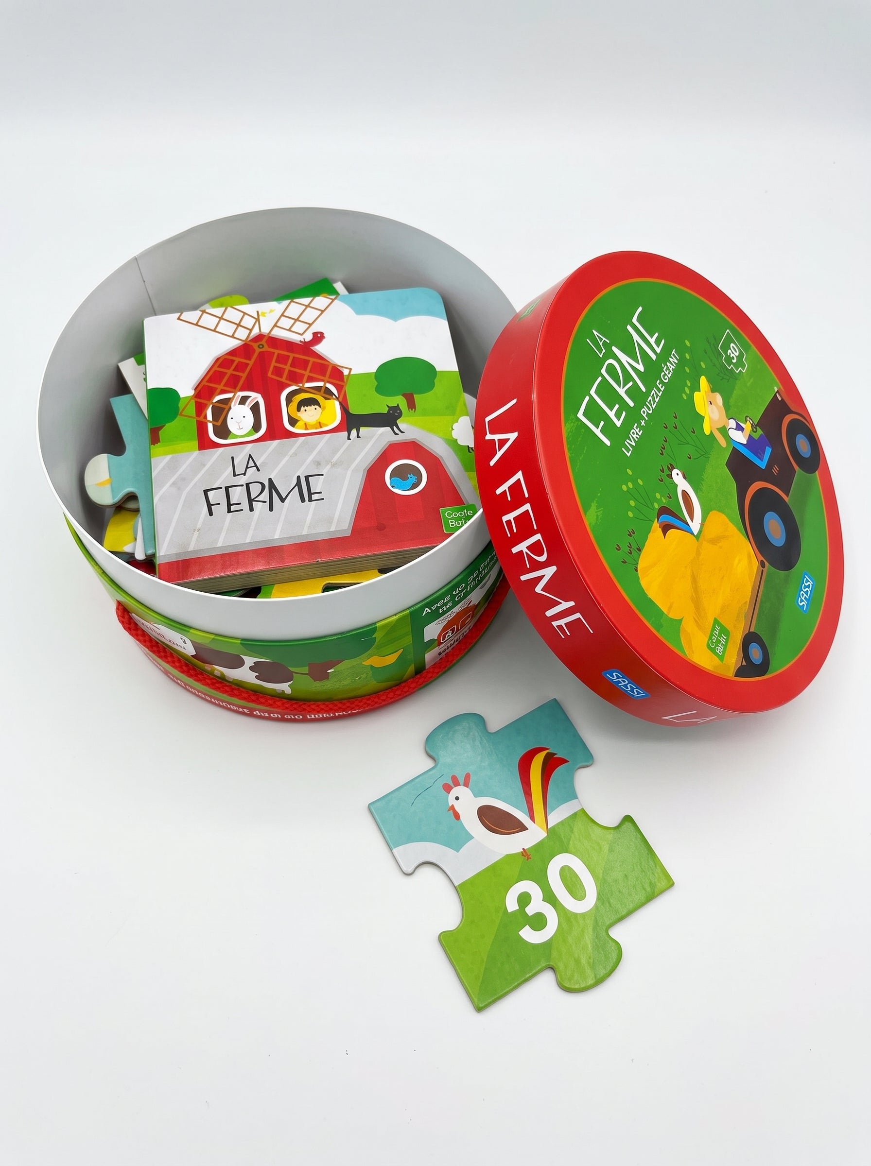 Coffret Livre et Puzzle Géant Animaux – Jeu Éducatif pour Enfants