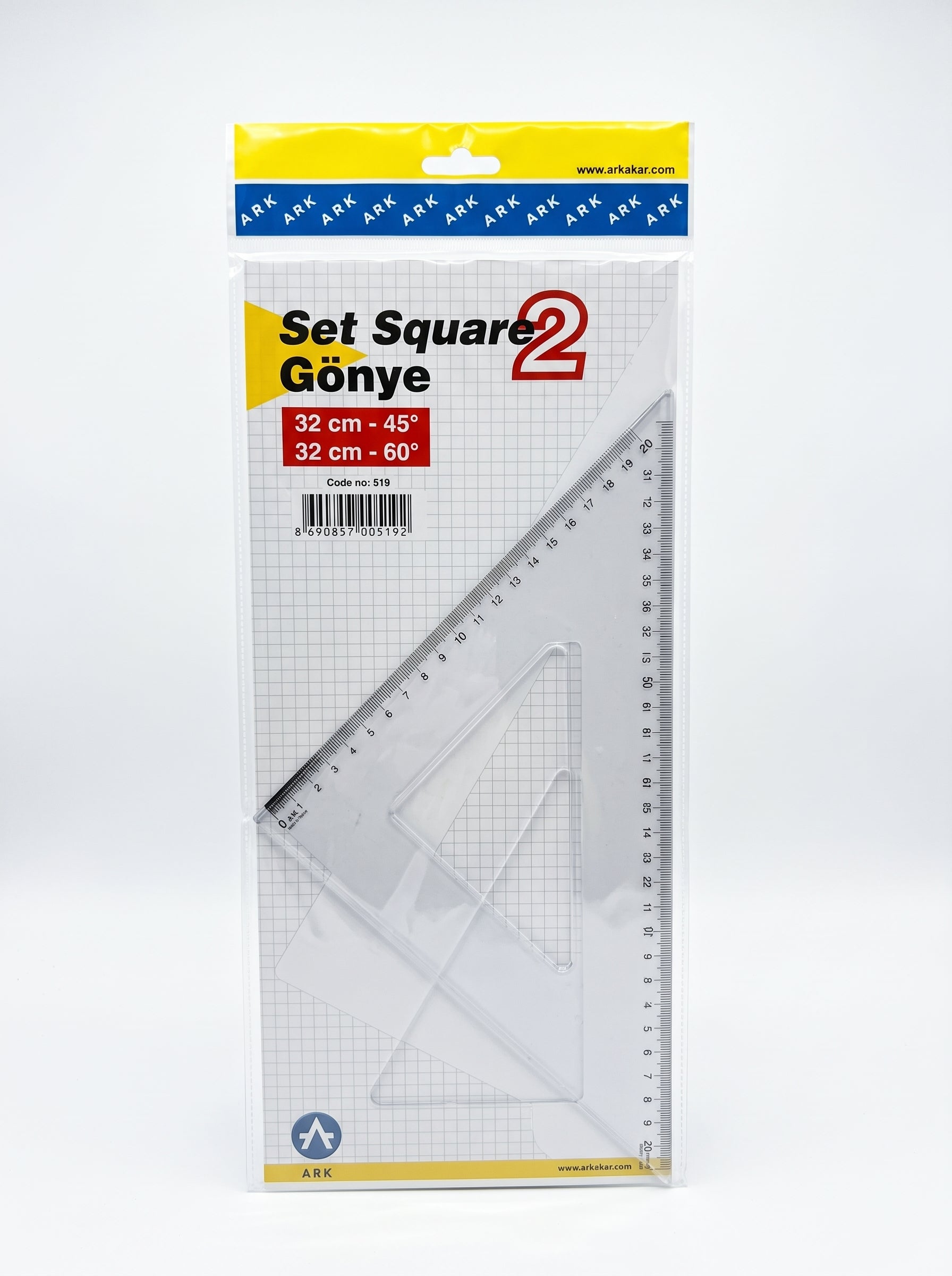 Set 2 équerres 32cm ARK - Équerres de Traçage 45° et 60°