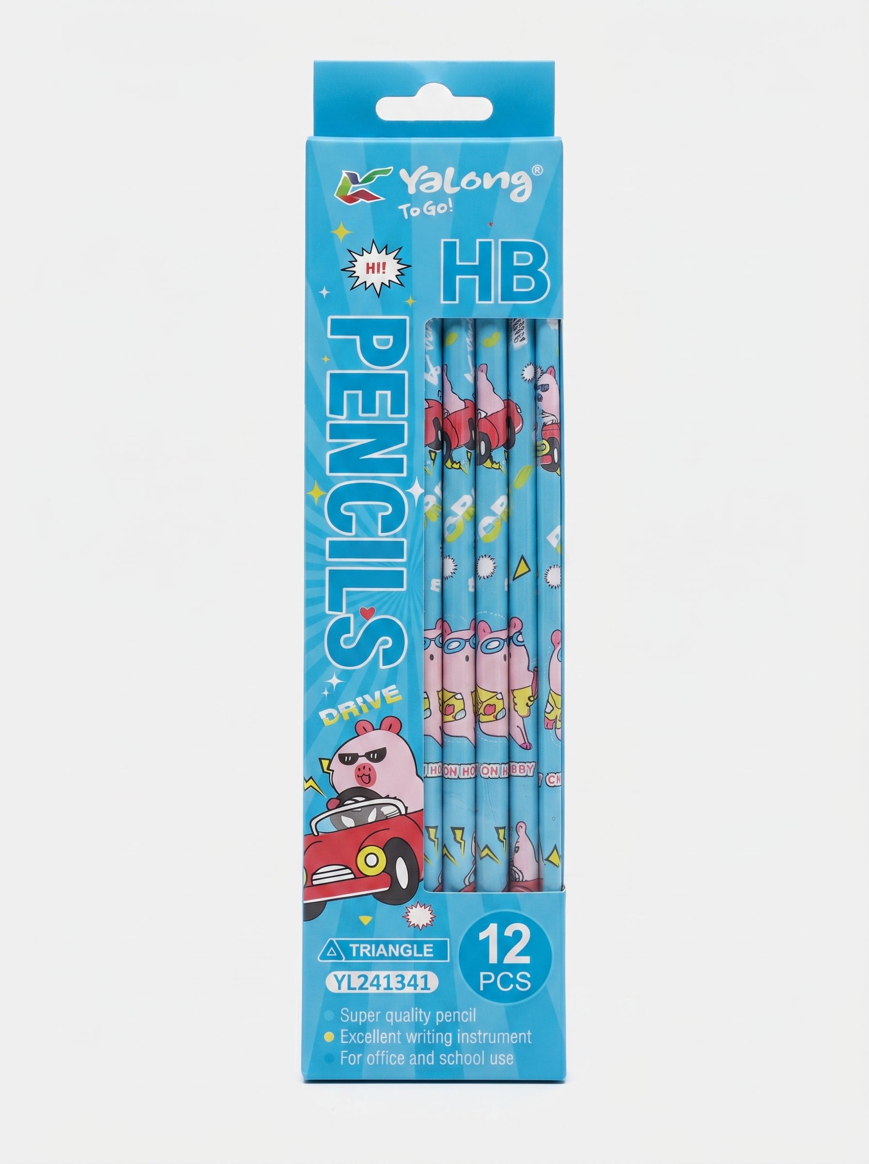 Boîte de 12 Crayons HB Noirs Yalong To Go – Qualité Premium
