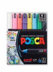 Set de 8 marqueurs Posca PC-1MR - Pointe extra-fine 0,7 mm