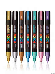 Set de 8 marqueurs Posca Metallic - Feutres peinture effet métal
