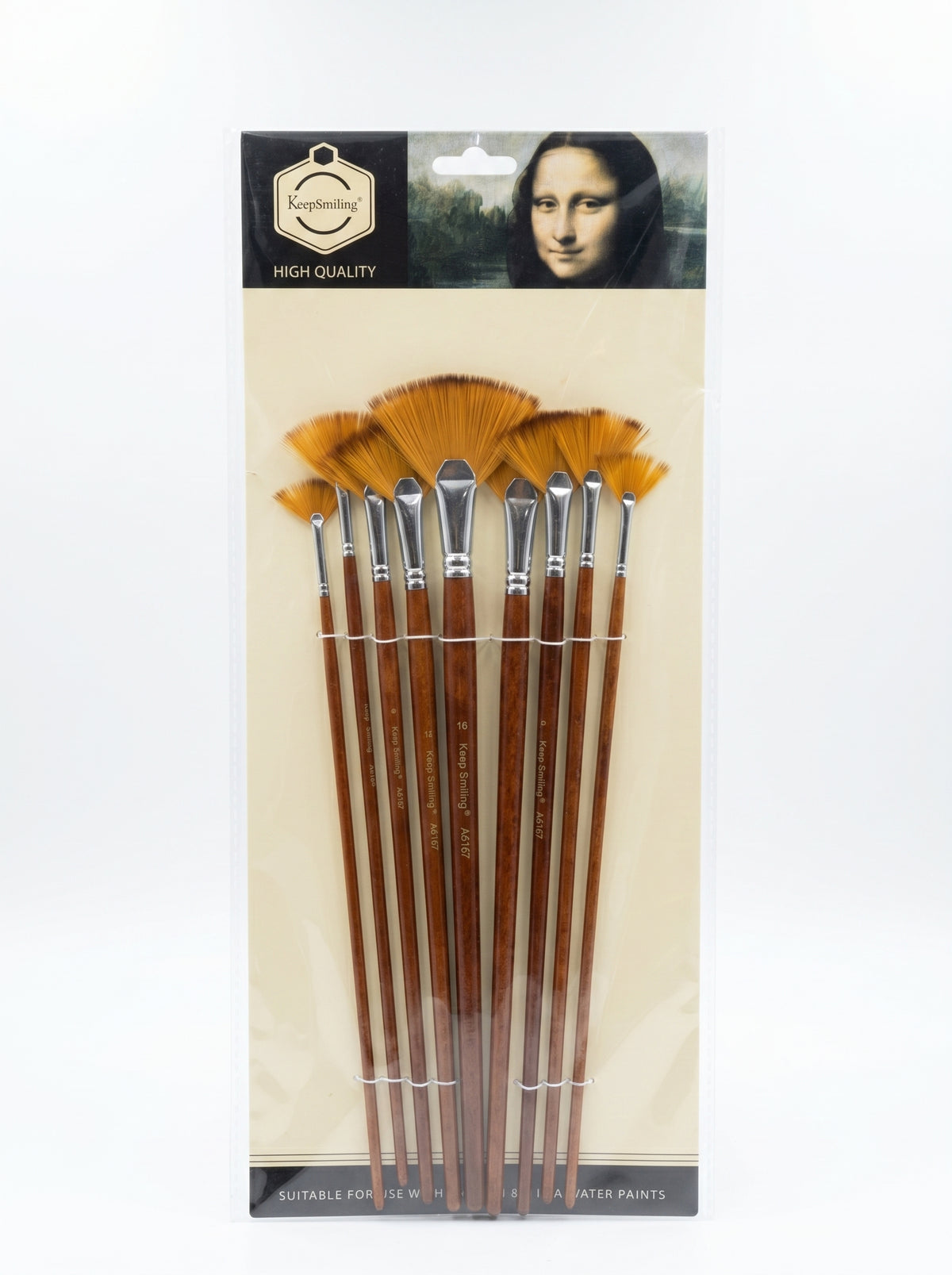 Pinceau éventail peinture - Set de 9 pièces Gamme High Quality