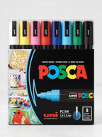 Coffret Uni-Posca PC-5M (8 ou 16 pièces) - Marqueurs peinture 1.8-2.5mm