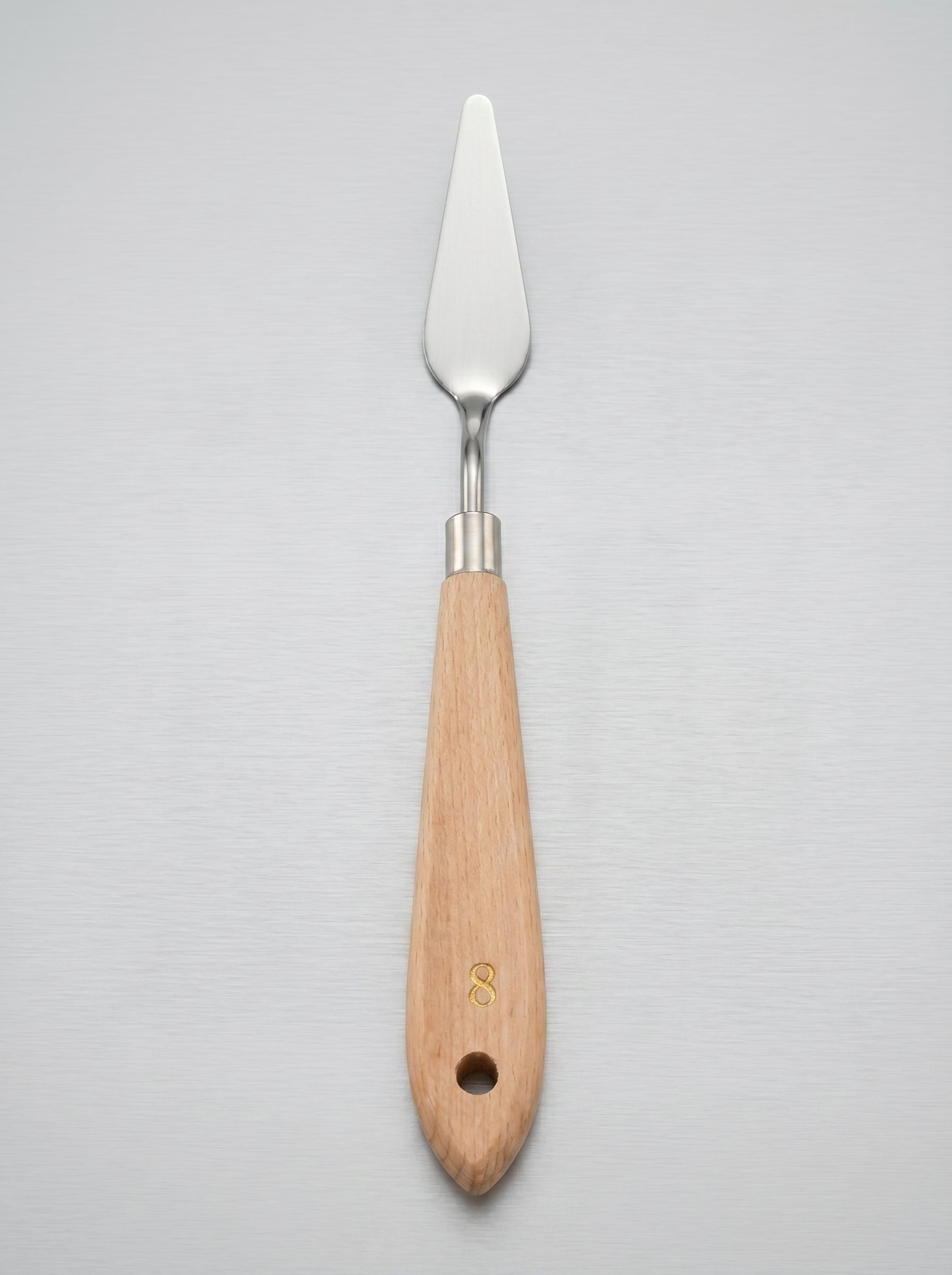 Couteau à palette métal et en bois professionnel pour peinture à l'huile