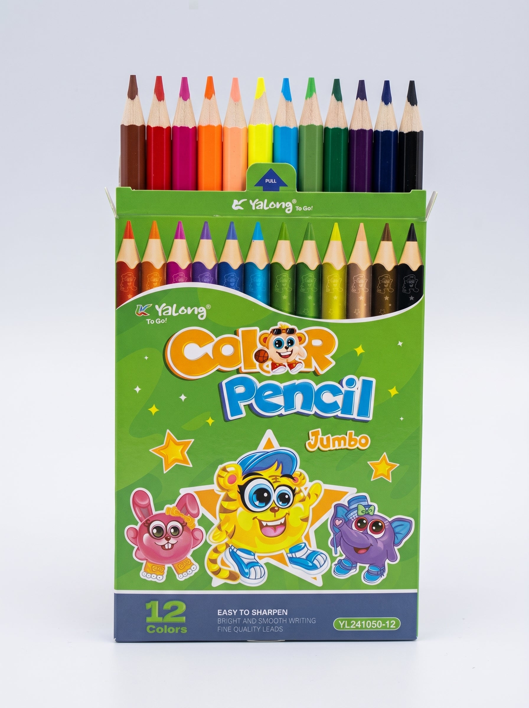 Yalong To Go : Boîte de Crayons de couleur Jumbo 12 pièces | Dessin & Croquis