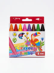 Crayons de cire épais 14mm Yalong - Boîte de 8 Pièces