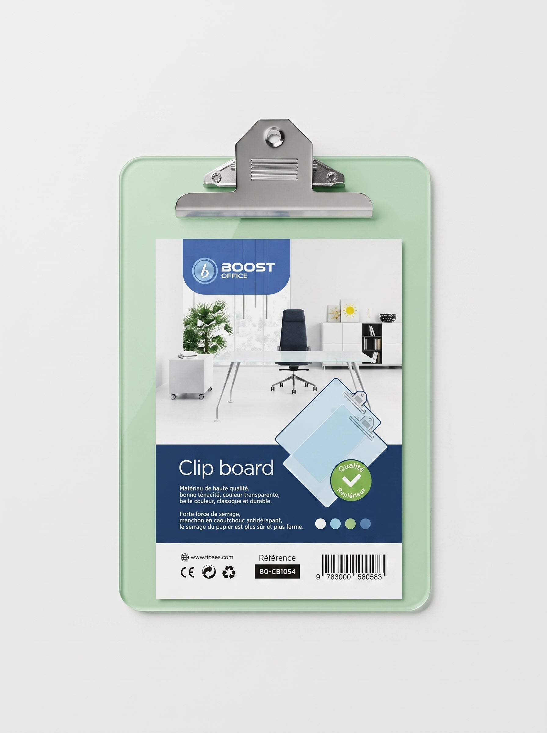 Porte-bloc A4 plastique - Support à Pince pour Bureau