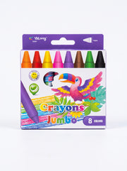 Crayons de cire épais 14mm Yalong - Boîte de 8 Pièces
