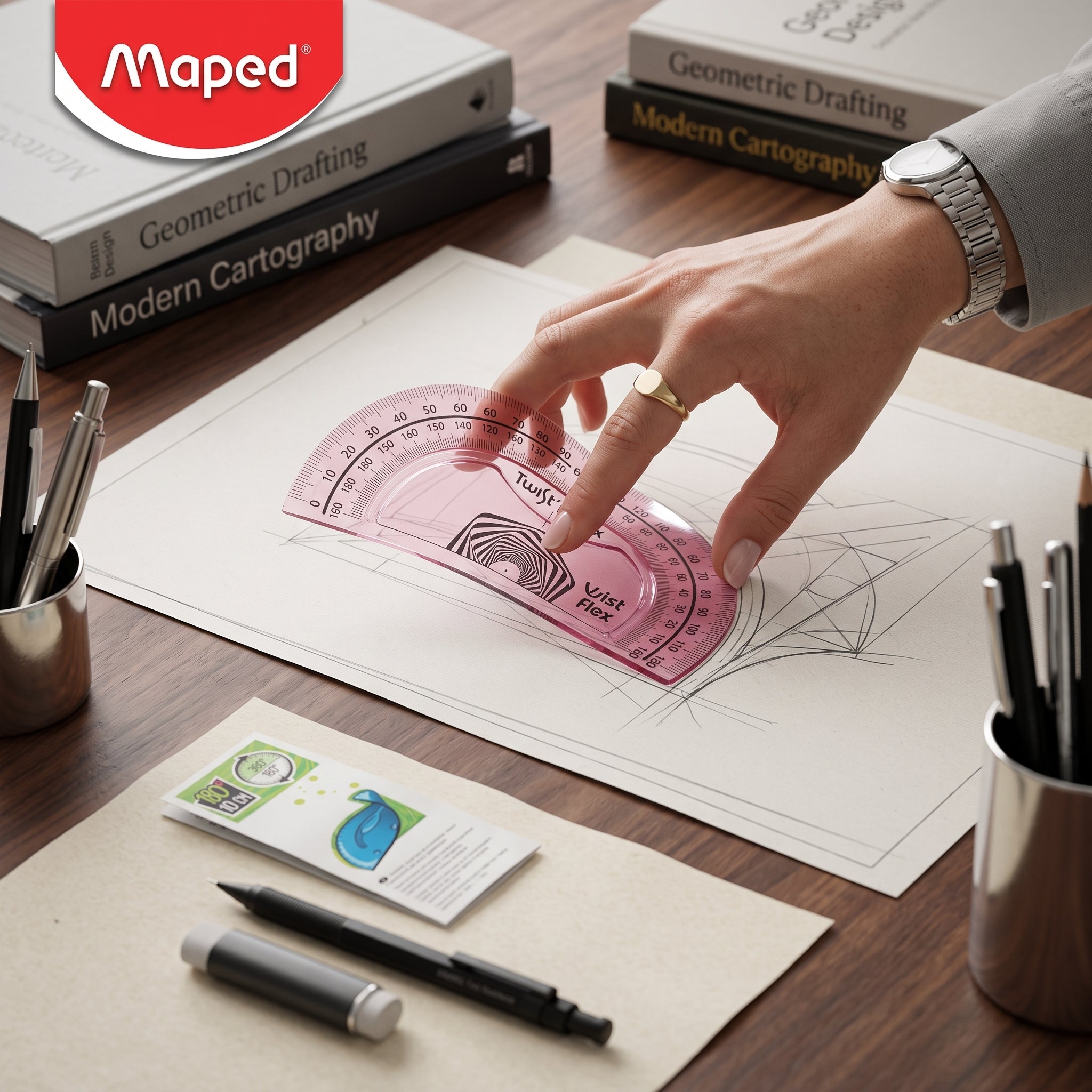 Rapporteur Maped Twist'n Flex 10cm - Rapporteur 180° Flexible