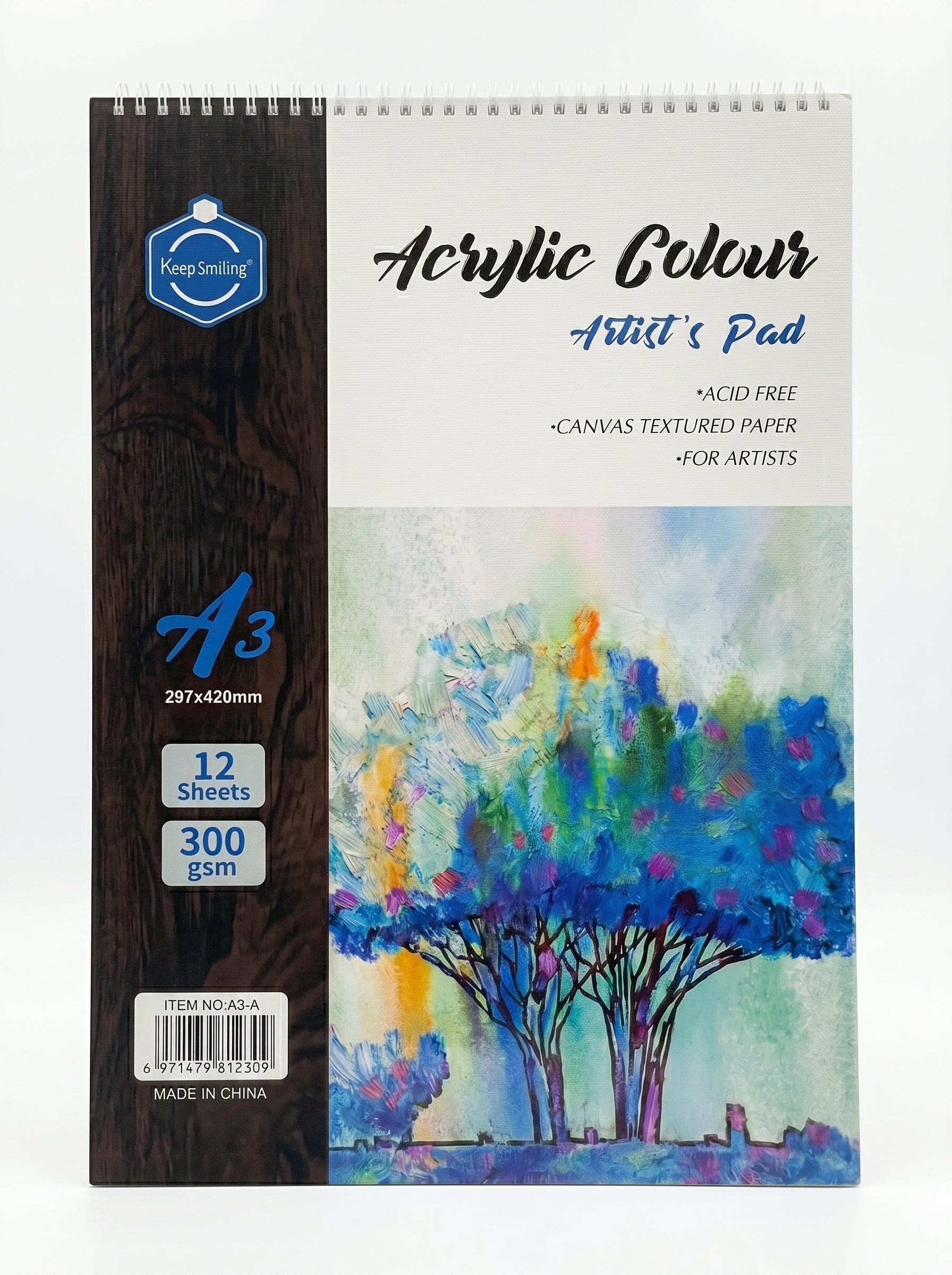 Bloc papier aquarelle 300g à spirales (Formats A3 / A5) - 12 Feuilles