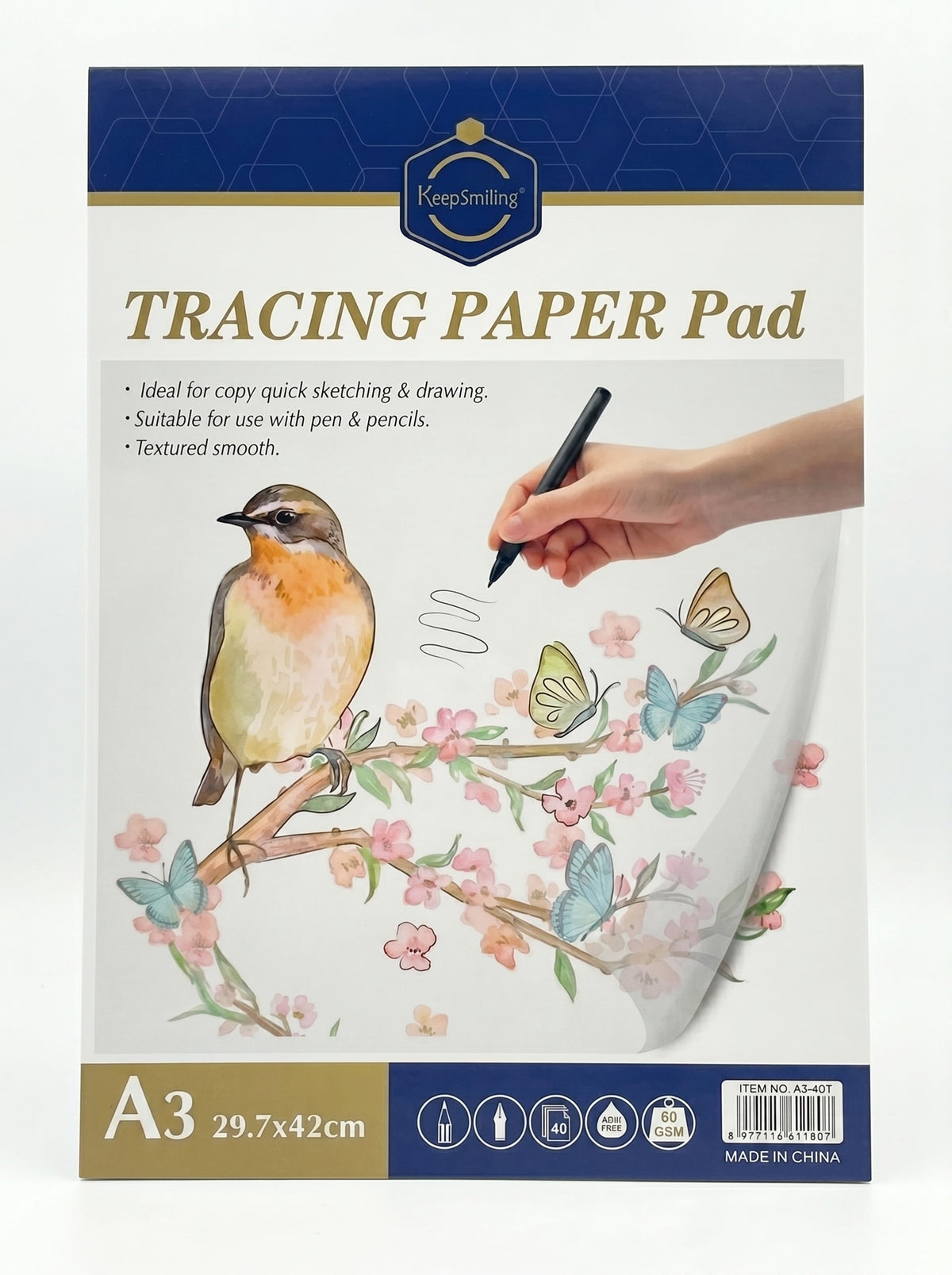 Bloc papier aquarelle A4 / A3 (160g - 40 feuilles)