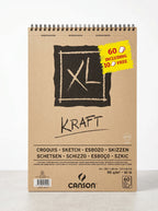 Bloc papier kraft Canson XL 90g - Carnet de dessin teinté (A4 / A3)
