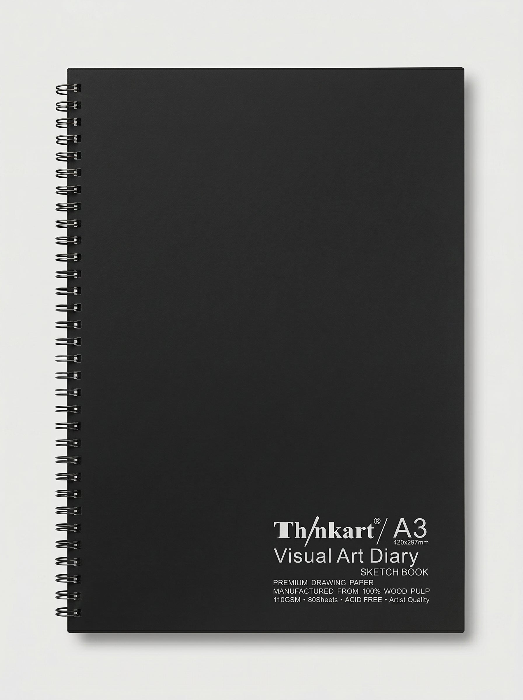 Bloc dessin A3 Thinkart à spirale - Qualité professionnelle