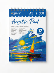 Bloc papier acrylique 300g "To Go" à spirales - Formats A5 / A3