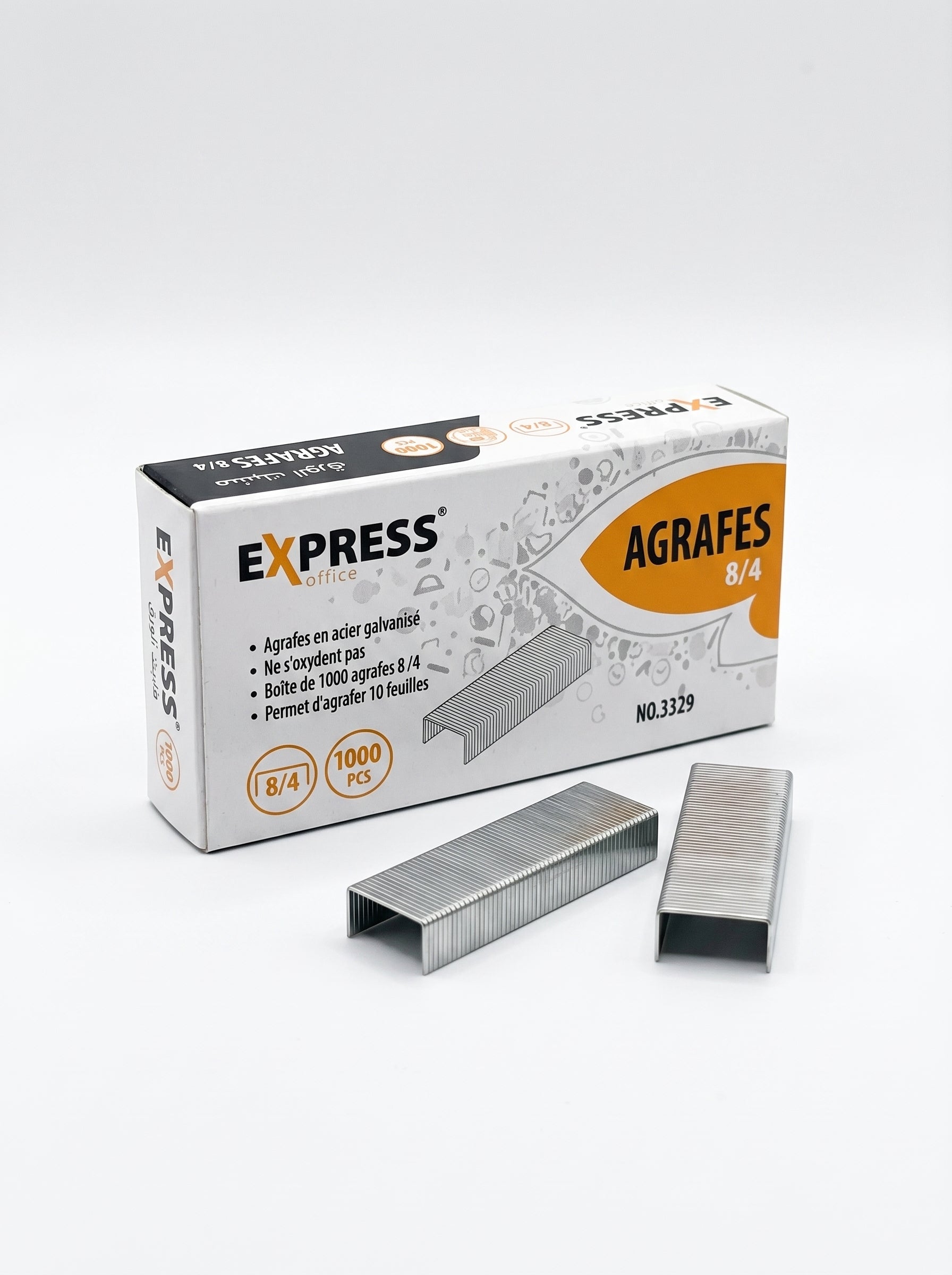 Agrafes 8/4 (1000) X0-339 * xo-3329 / express office - Boîte de 1000