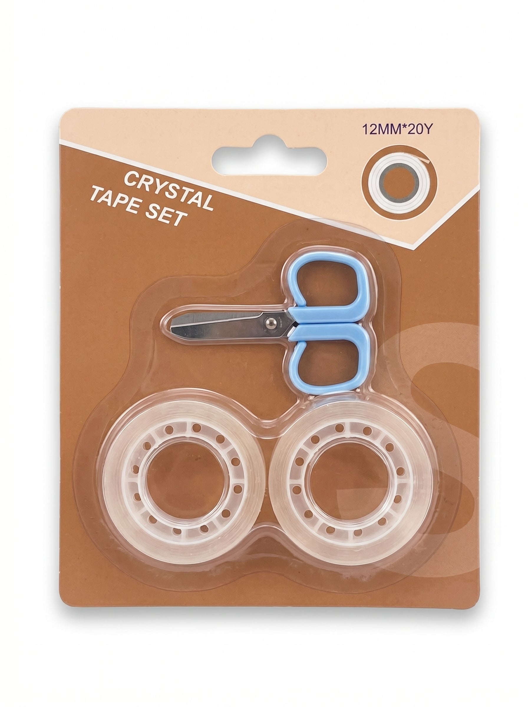 Set Scotch Scolaire Transparent 2 pièces + Ciseaux – 12mm × 20 yards