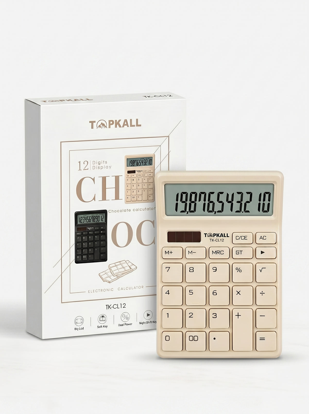 Calculatrice Electronique en couleur  En Beige
