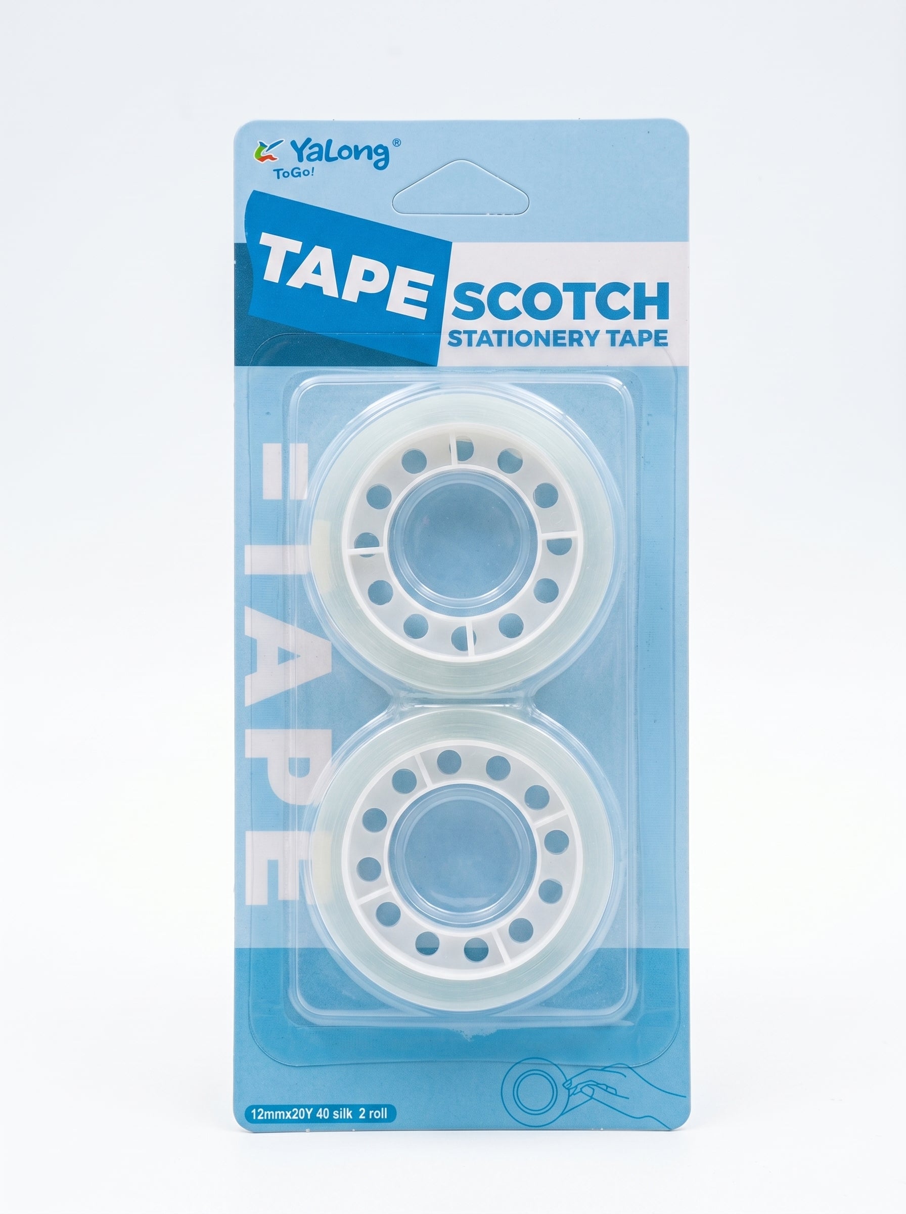 Lot de 2 Scotch transparent 1.2 cm 20 yards – Fournitures Yalong