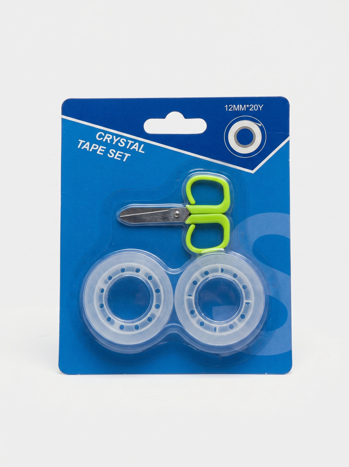 Set Scotch Scolaire Transparent 2 pièces + Ciseaux – 12mm × 20 yards