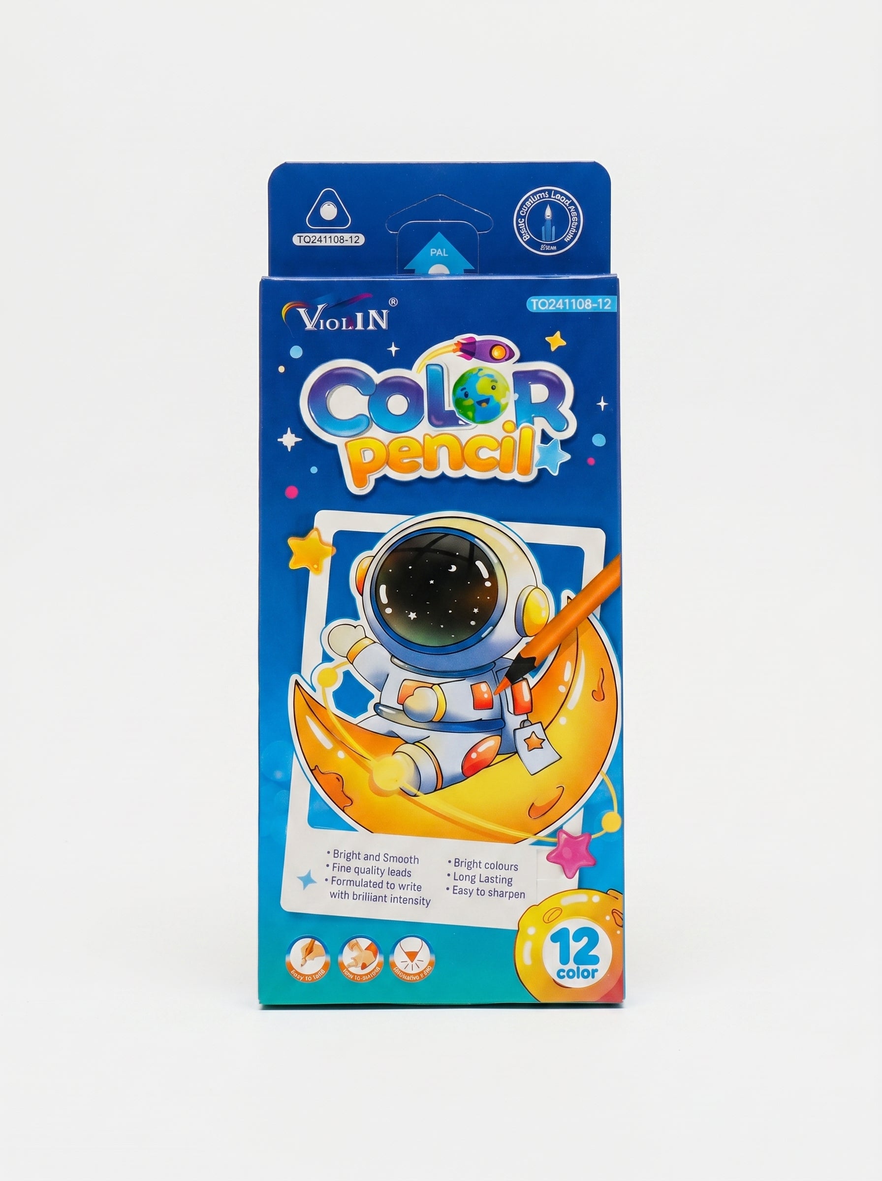Crayons de Couleur Grand Format TOPKALL – Boîte de 12 Pièces