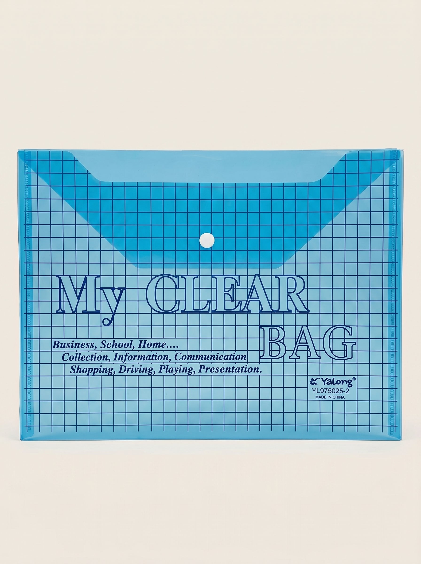 Enveloppe Plastique à Bouton Pression - Chemise Porte-Document pour Bureau et École Image secondaire du produit