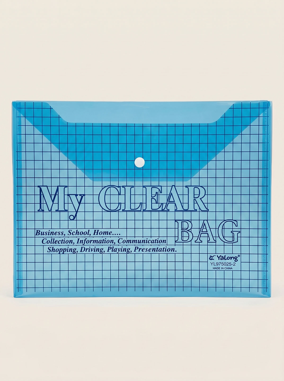 Enveloppe Plastique à Bouton Pression - Chemise Porte-Document pour Bureau et École