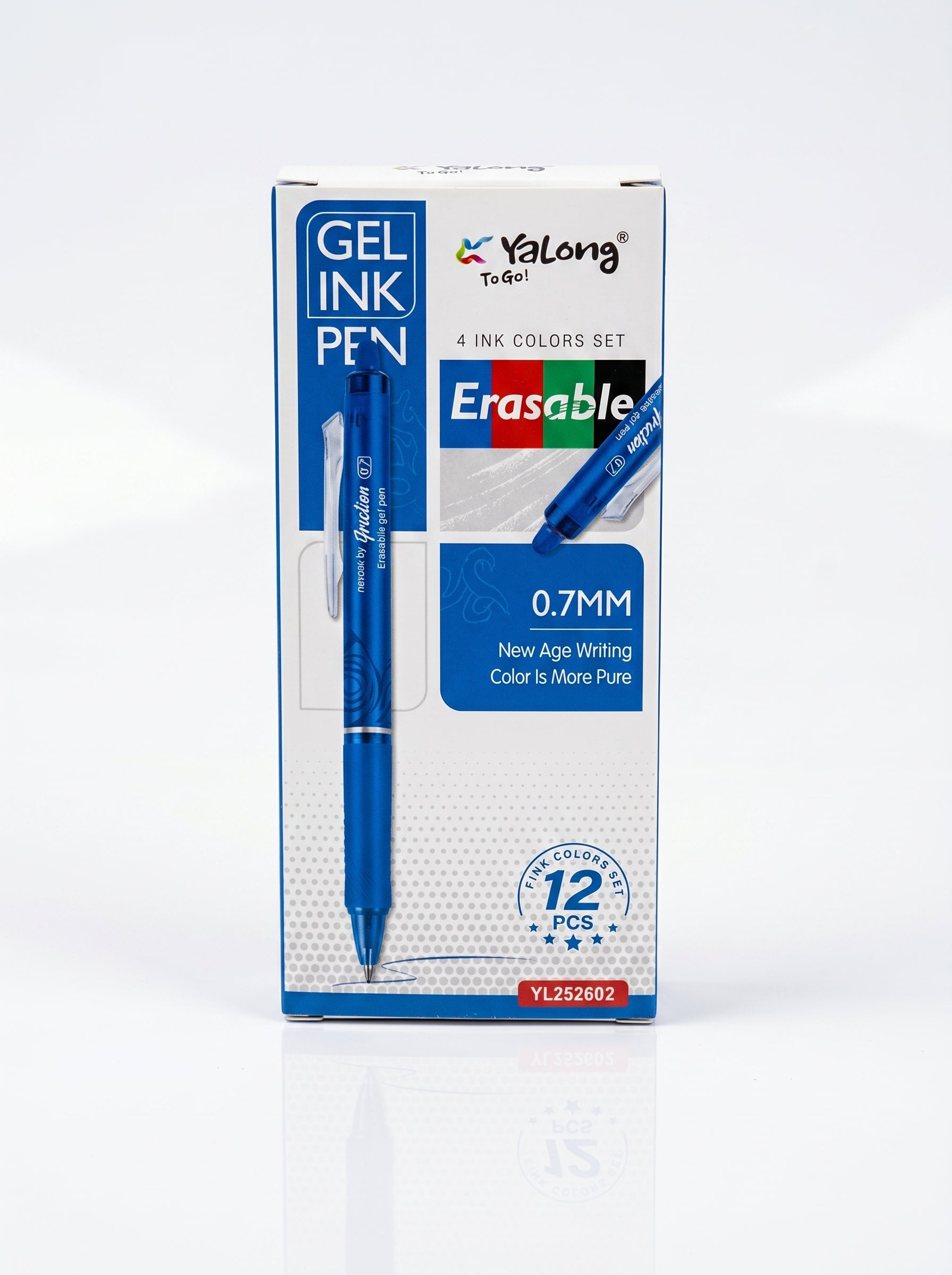 Stylo Effaçable Bleu Yalong - Écriture Fluide et Correction Facile