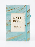 NoteBook A5 200p a fermeture Elastique TOPKALL - Collection Marbre et Or