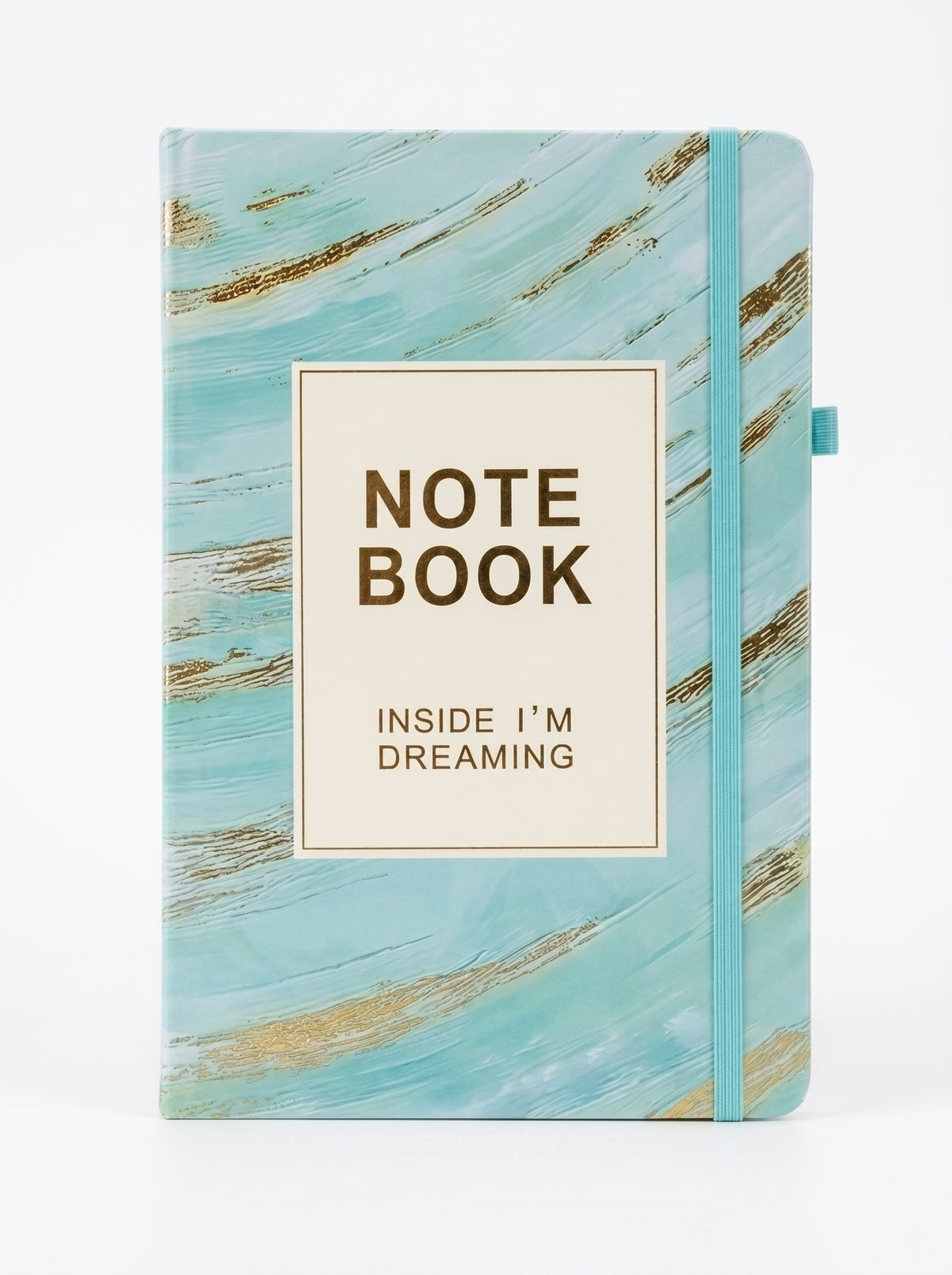 NoteBook A5 200p a fermeture Elastique TOPKALL - Collection Marbre et Or