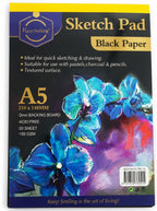Bloc papier noir A5 Keep Smiling 150g 20f