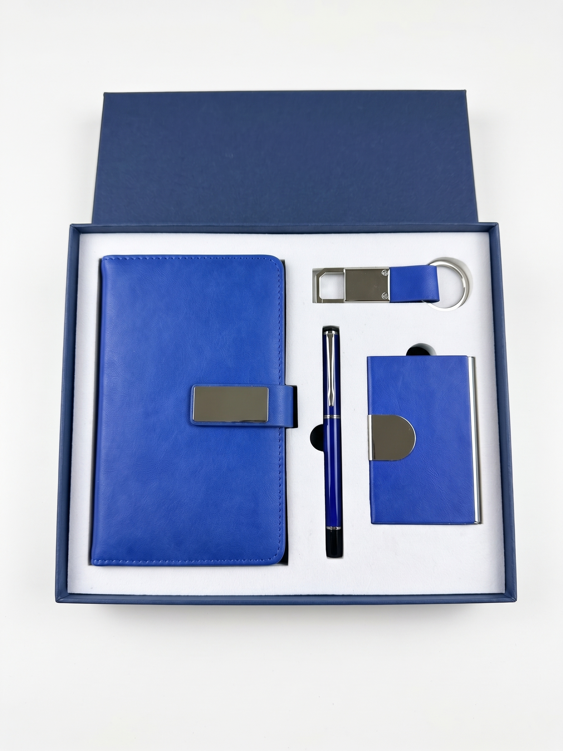 Coffret Notebook A6 Cuir + Stylo, Porte Cartes visite , Porte Clés