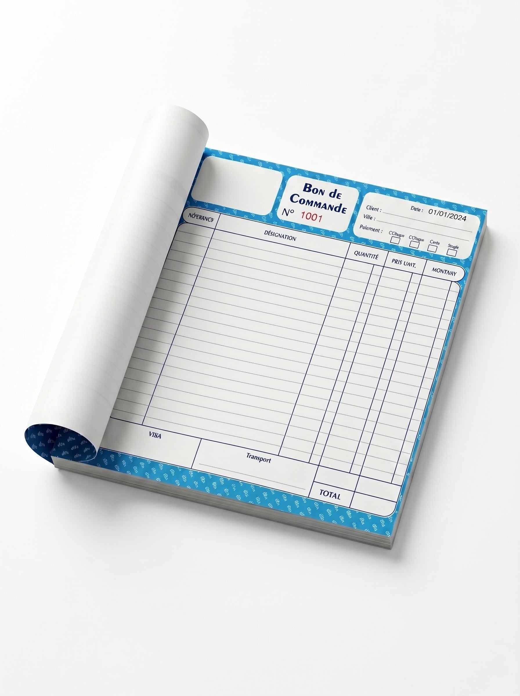 Bon de commande 2 exp - Carnet Autocopiant pour Professionnels