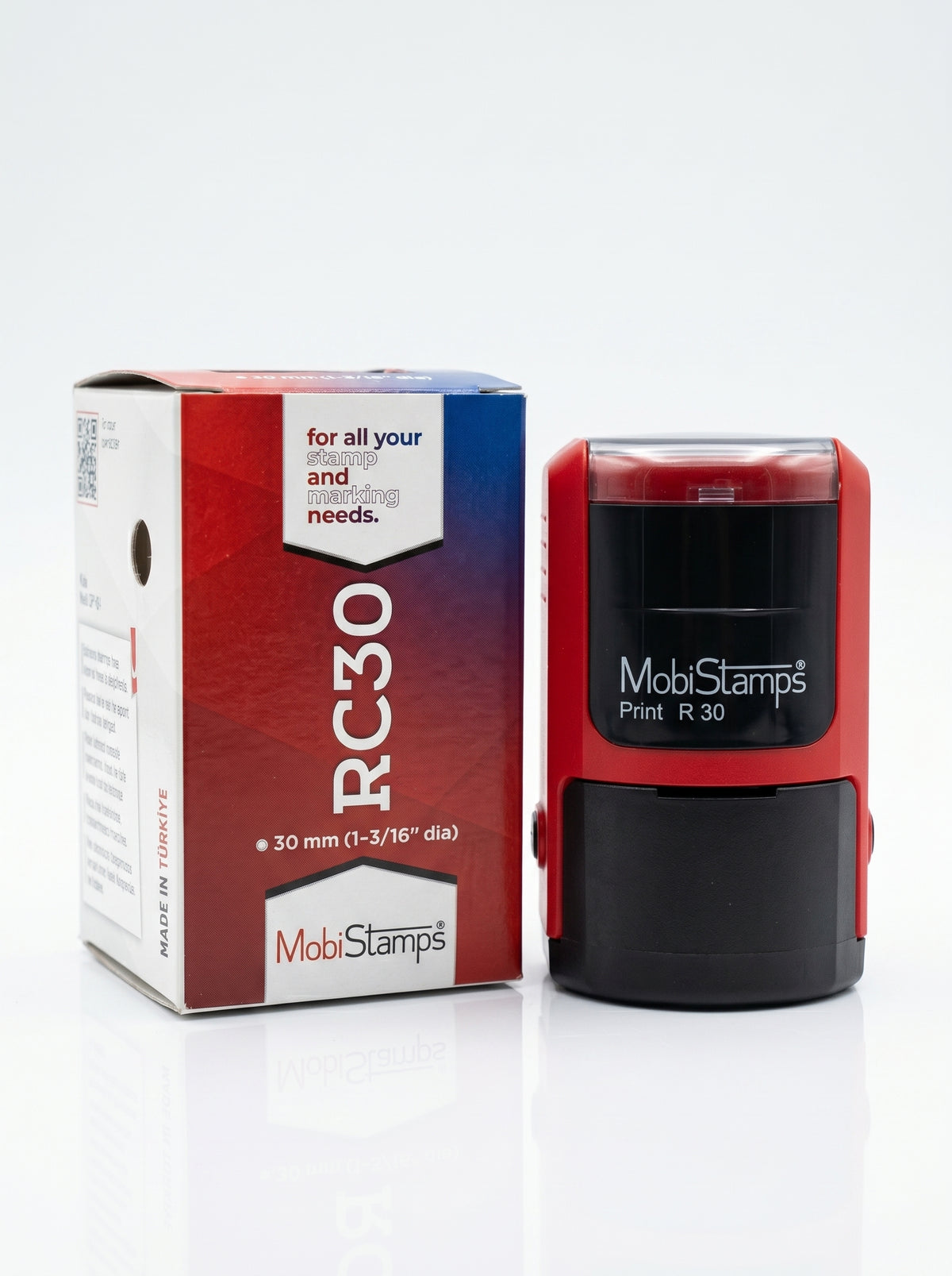 Cacher Print RC 30 - Tampon Rond 30mm Mobi Stamps