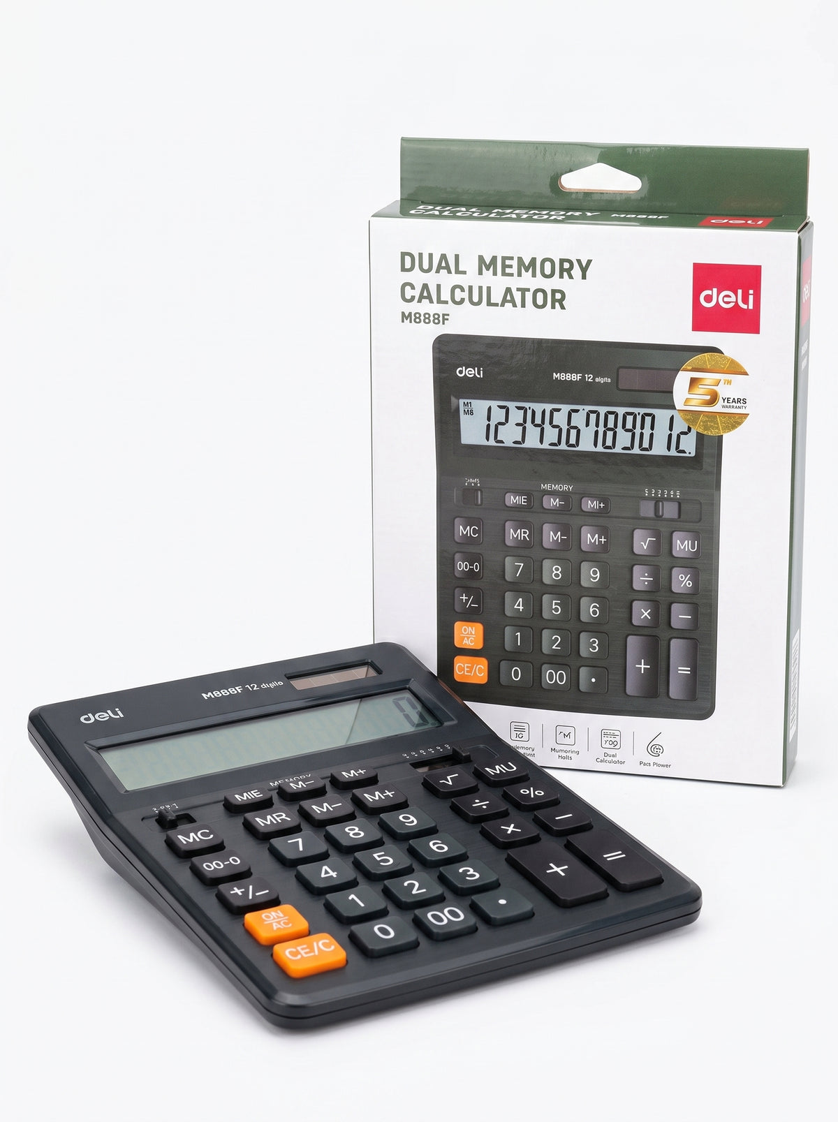 Calculatrice Electronique 12 digits Deli