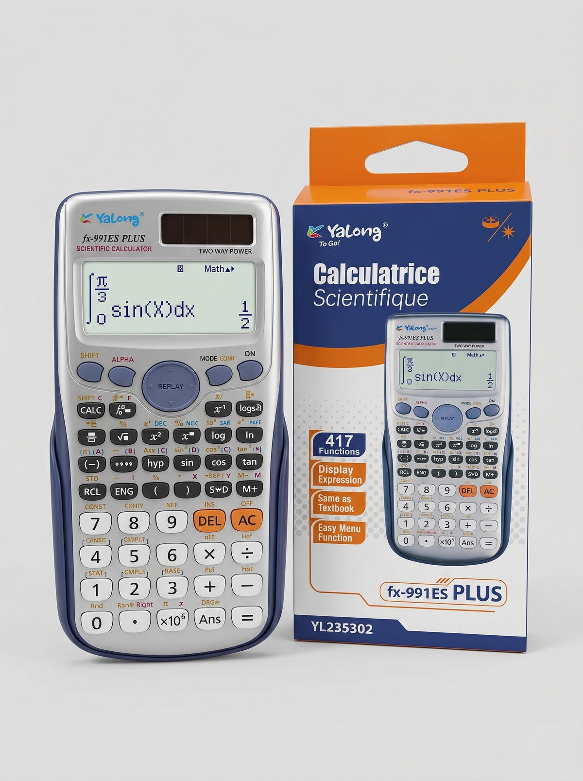 Calculatrice Scientifique fx-991es 417 functions /yalong Standard